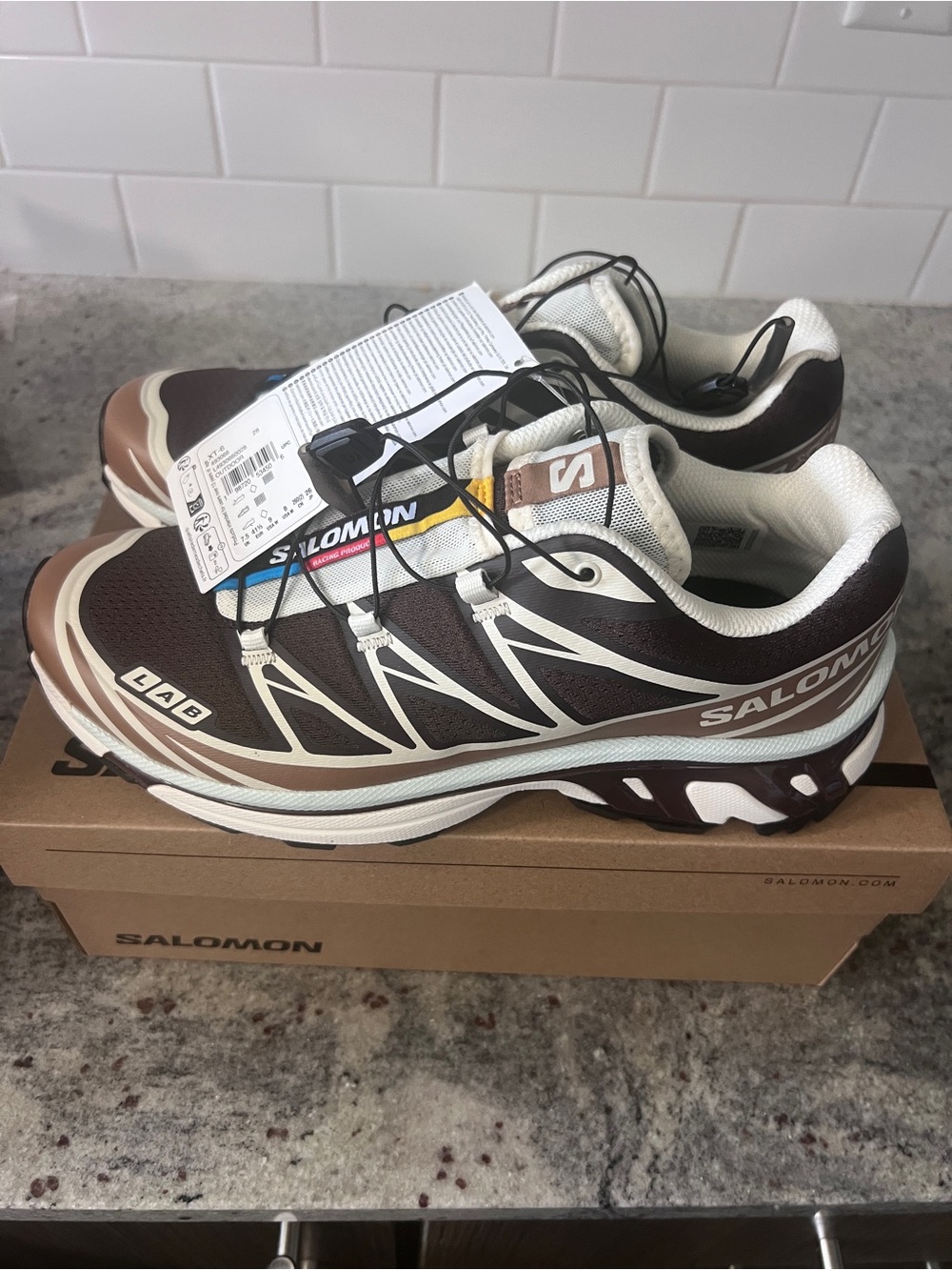 Salomon XT-6 Black Coffee/ Burro/ Bitter Chocolate Trail Running Shoe Women’s 9